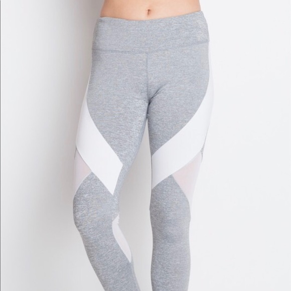 white mesh leggings